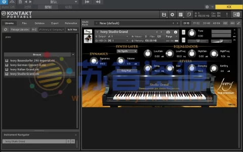 「钢琴音源」极品大象牙钢琴音源lvory
