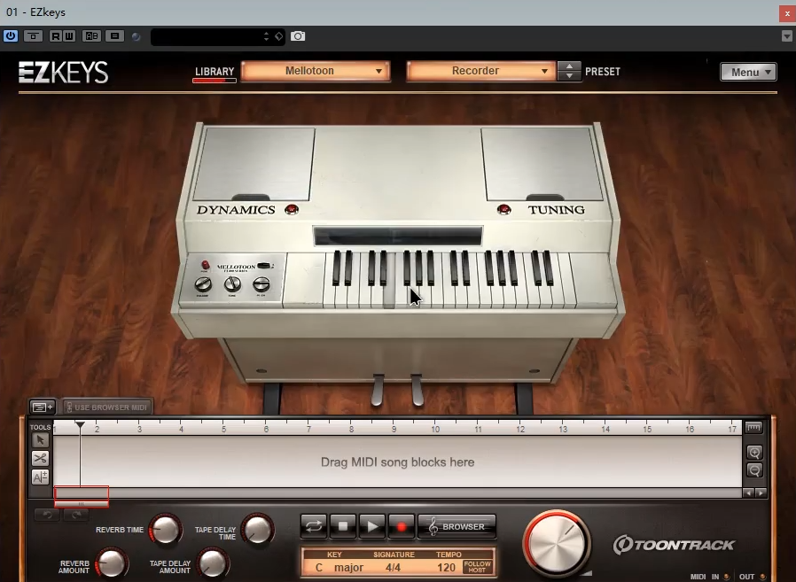 「钢琴」更强大的自动编曲钢琴EZkeys2代。
