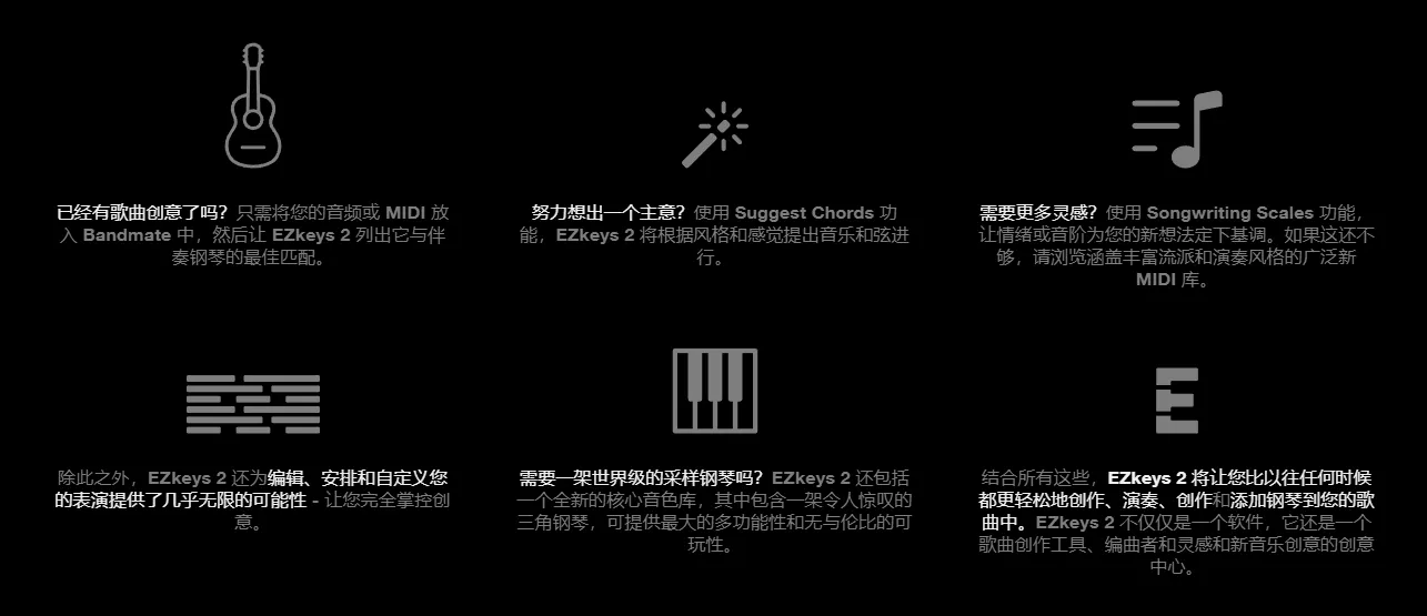 「钢琴音源」更强大的自动编曲钢琴EZkeys2.1 最新版 WIN&MAC